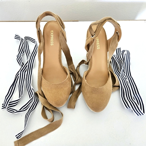 Brand New Beige Espadrilles size 6 from Express. - Picture 3 of 8